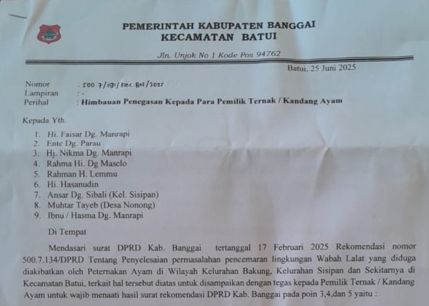 Implementasi Penutupan Kandang Ayam Dipertanyakan
