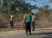 Api Mengintai Pagimana, Polisi Turun Padamkan Titik Hotspot