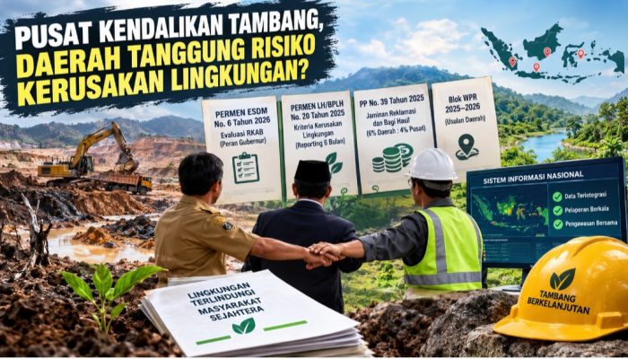Pusat Kendalikan Tambang, Daerah Tanggung Risiko Kerusakan Lingkungan