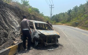 Mobil Pengangkut Sayur Terbakar