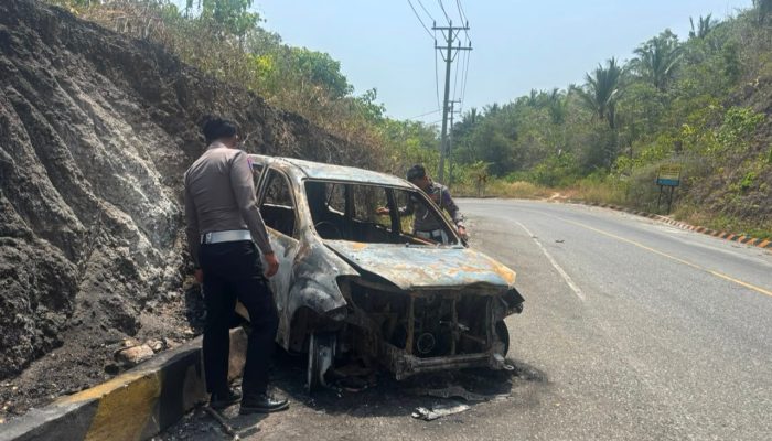Mobil Pengangkut Sayur Terbakar