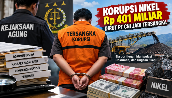 Korupsi Nikel Rp401 Miliar, Dirut PT CNI Jadi Tersangka